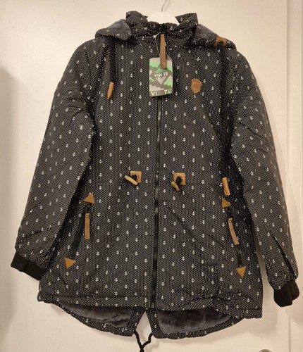 Damen parka schwarz anker - damen,